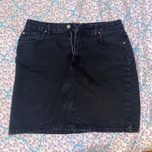 Black jean skirt